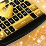 neon gold go keyboard android application logo